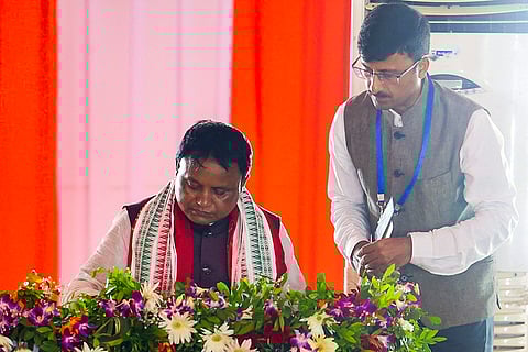 Swearing-in ceremony of Mohan Charan Majhi